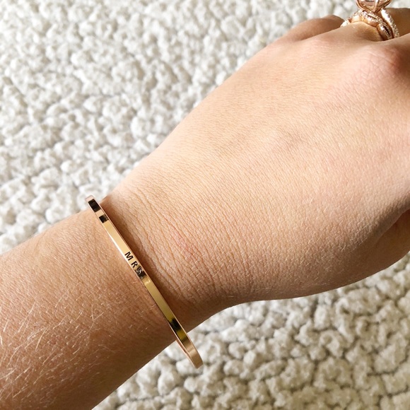 Jewelry - “Mrs.” Rose Gold Minimalist Bracelet